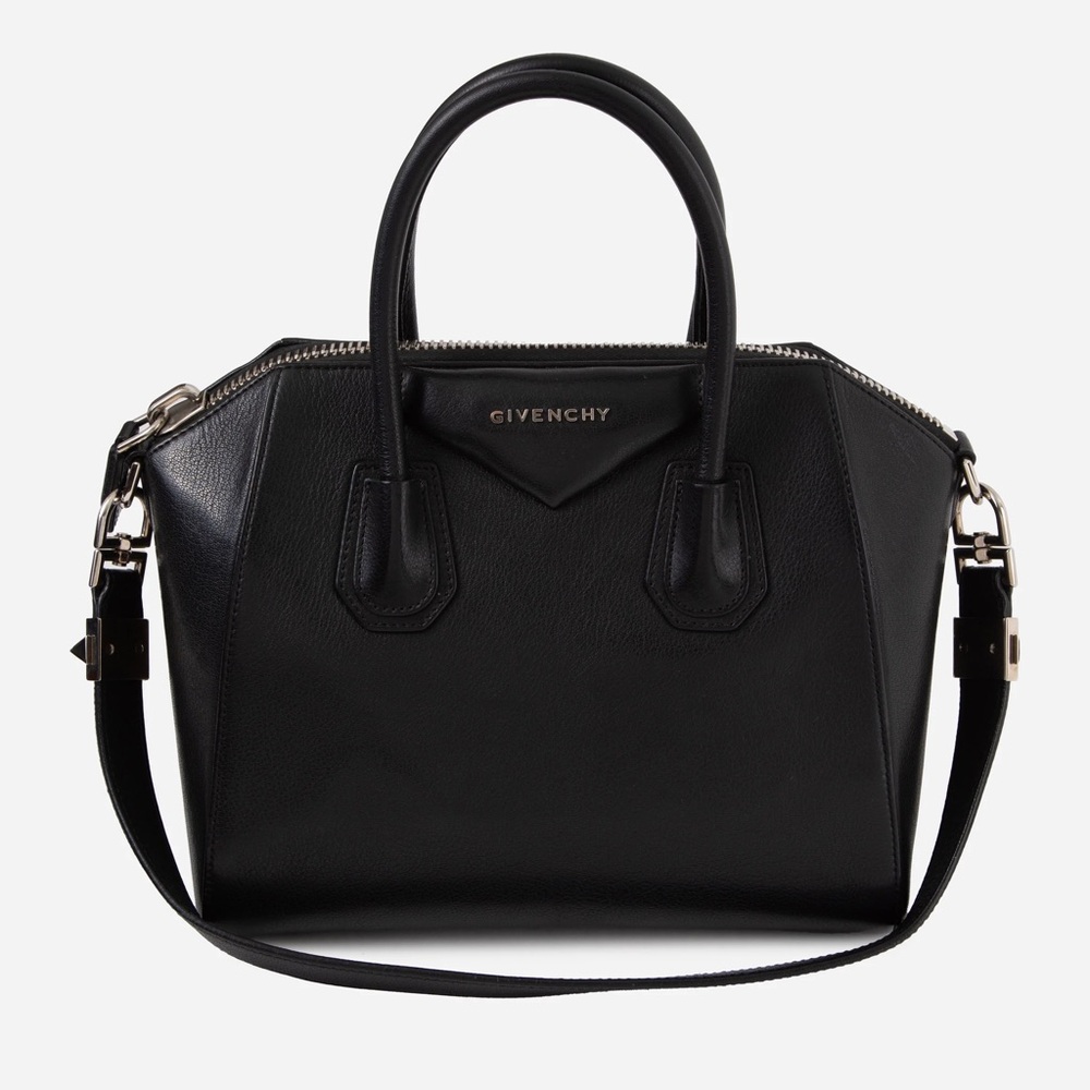 Givenchy Black Sugar Goatskin Small Antigona Top Handle With Strap